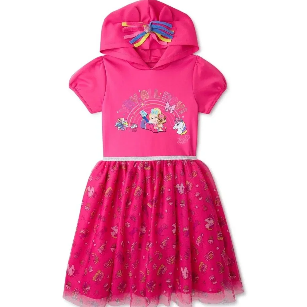 Nickelodeon Unicorn Hood Pink Tutu Dress GIRLS SIZE L 10-12 Party Cosplay NEW
